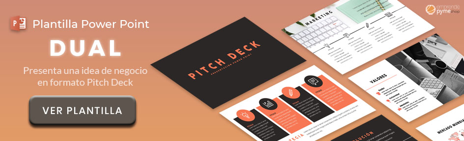Presentación informe de un proyecto en formato Pitch deck
