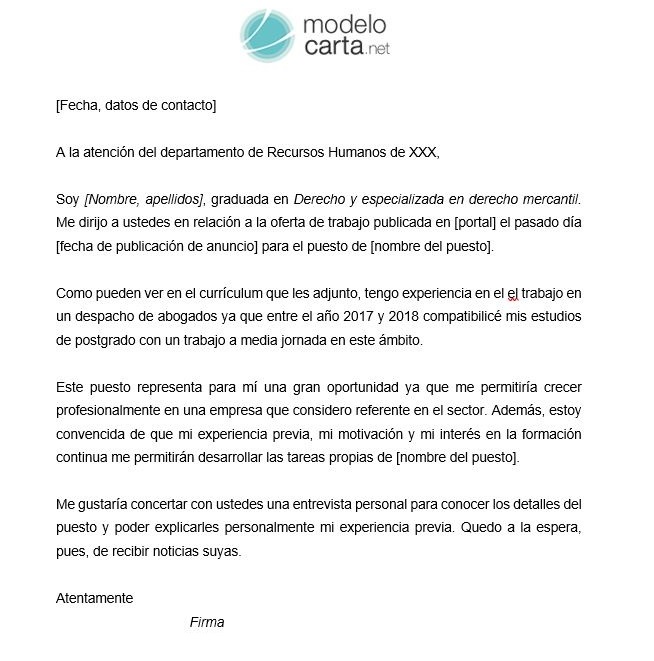 Carta de motivación para pedir trabajo | Carta de motivación